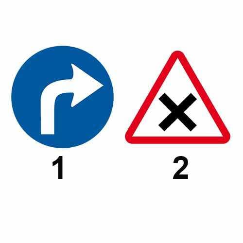 Ilustrație întrebare ARR: Care dintre cele două indicatoare vă obligă să reduceți viteza?