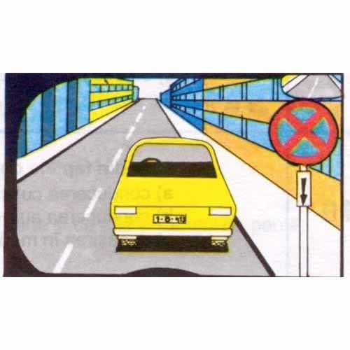 Ilustrație întrebare ARR: Precizaţi dacă autoturismul din imagine a fost oprit regulamentar: