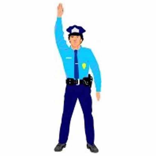 Ilustrație întrebare ARR: Semnalul polițistului care dirijează circulația semnifică: